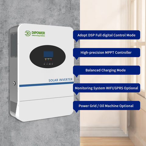 Factory direct grid-connected wall inverter with high efficiency MPPT controller for six parallel machines